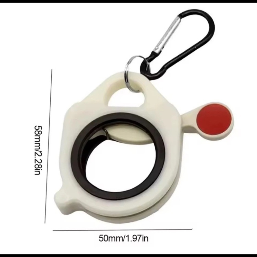 Source Unknown Cream and Red Keychain Tool